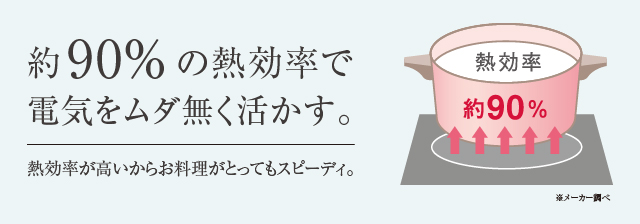 火を使わず、お手入れも簡単 IHクッキングヒーター