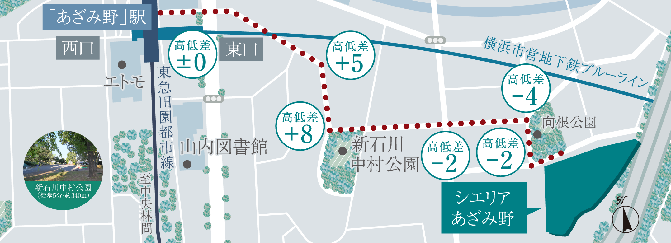 現地周辺案内図