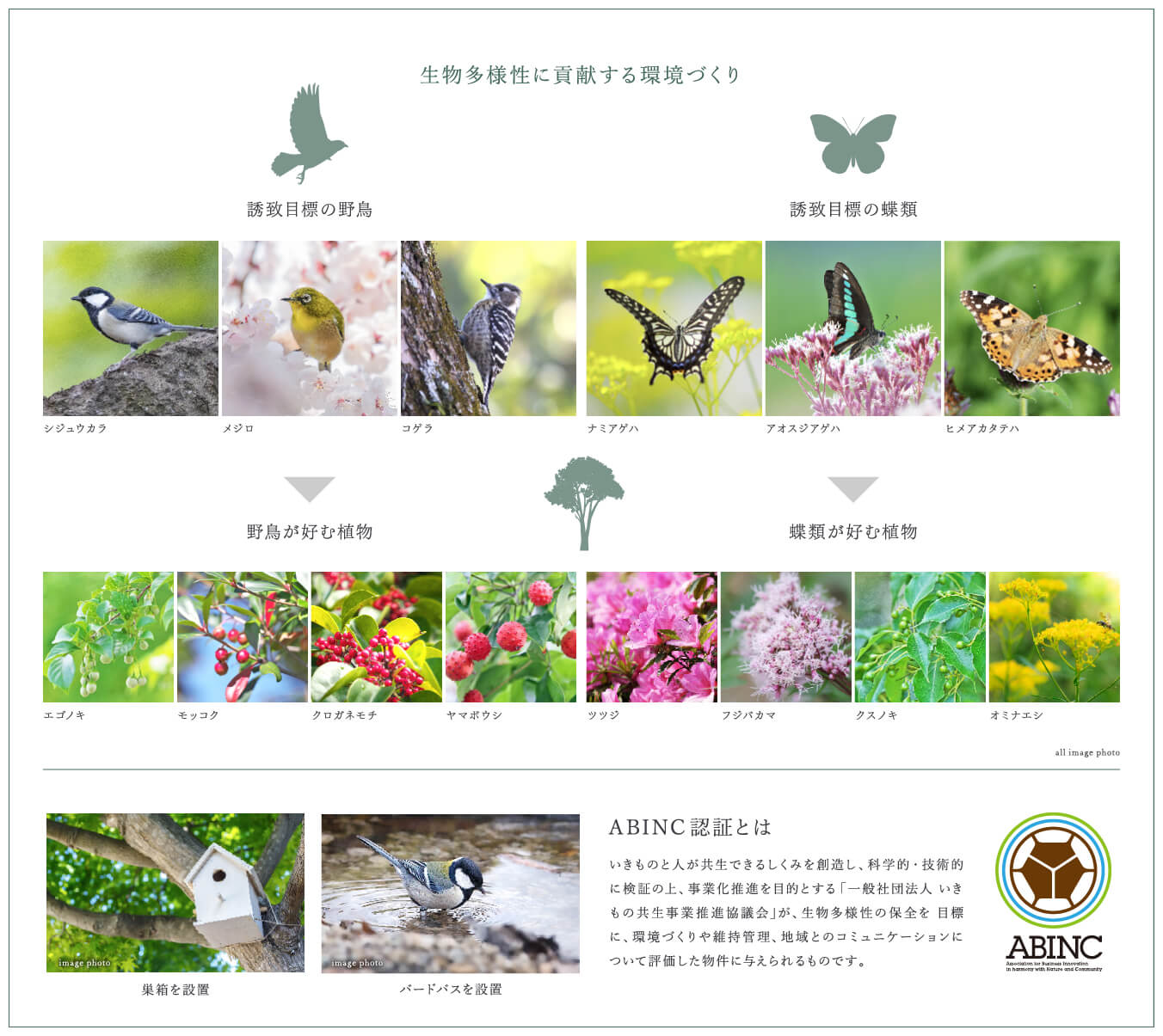 生物多様性に貢献する環境づくり
