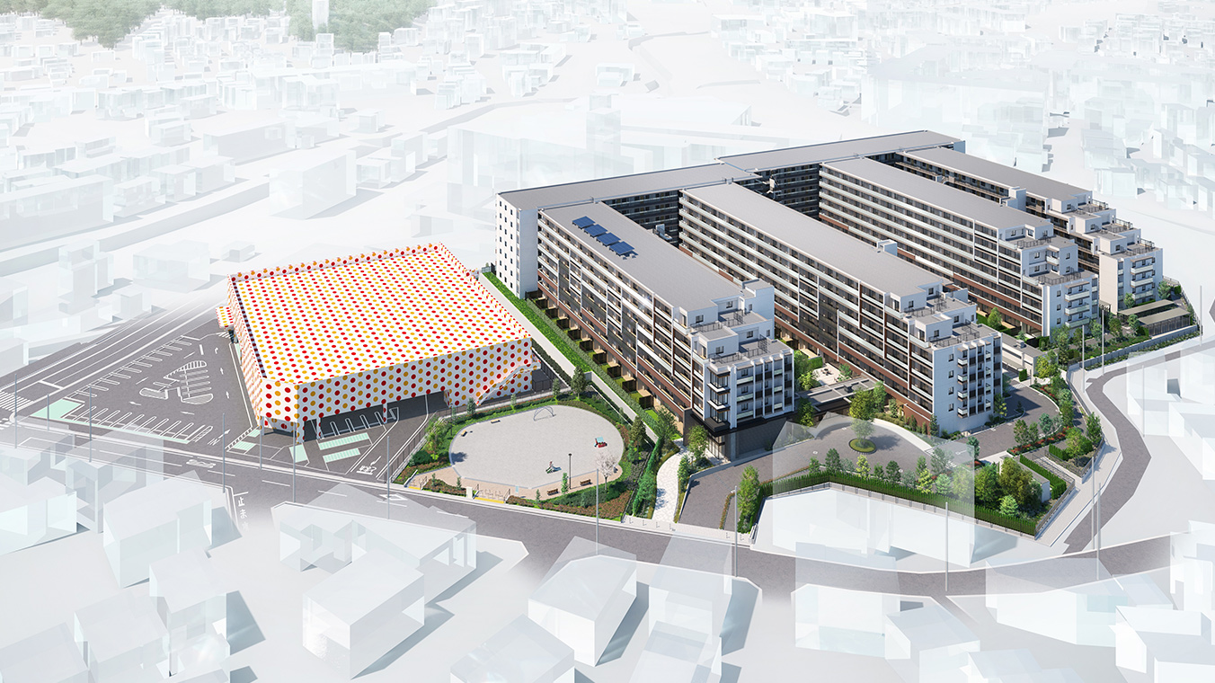 大型商業施設＋公園隣接大規模レジデンス
