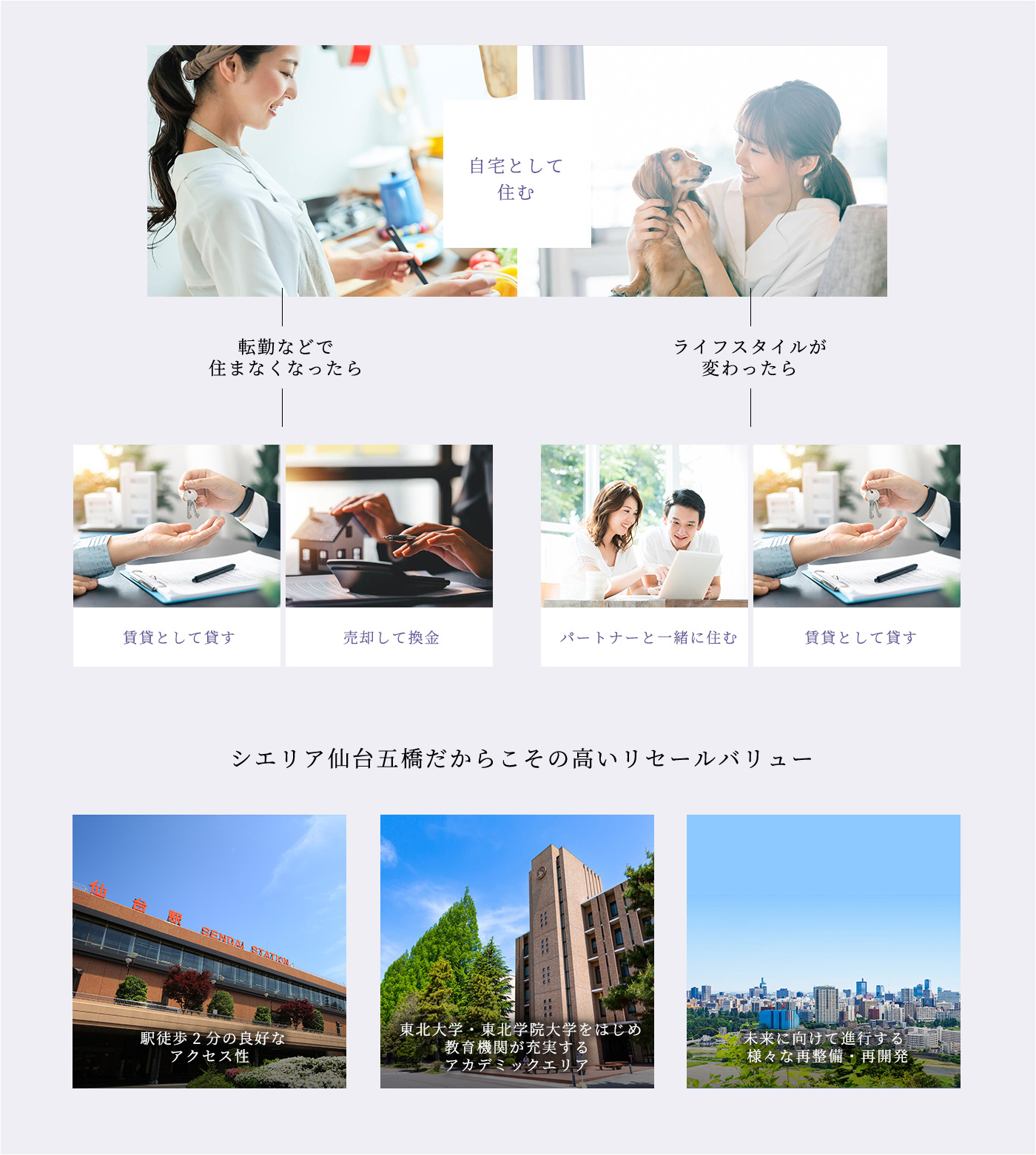 ライフスタイルが変化しても安心