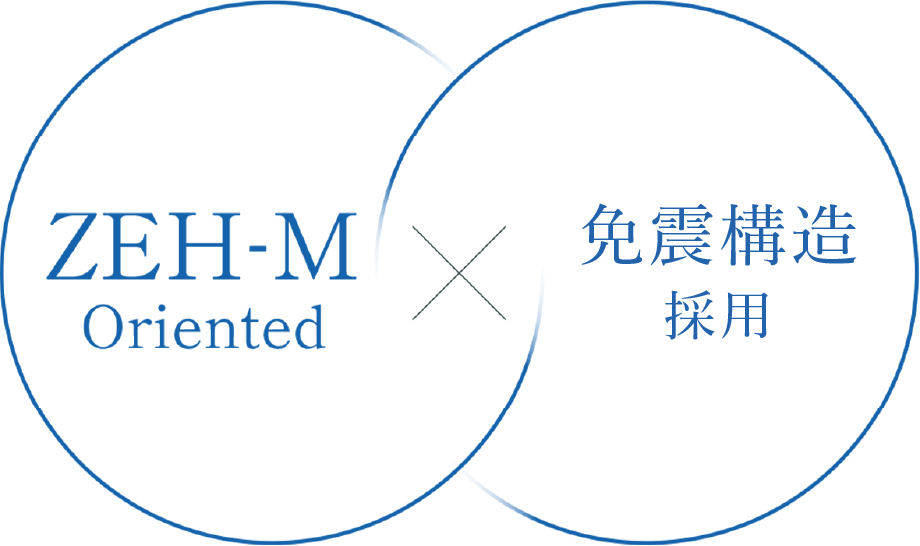 ZEH-M × 免震構造採用