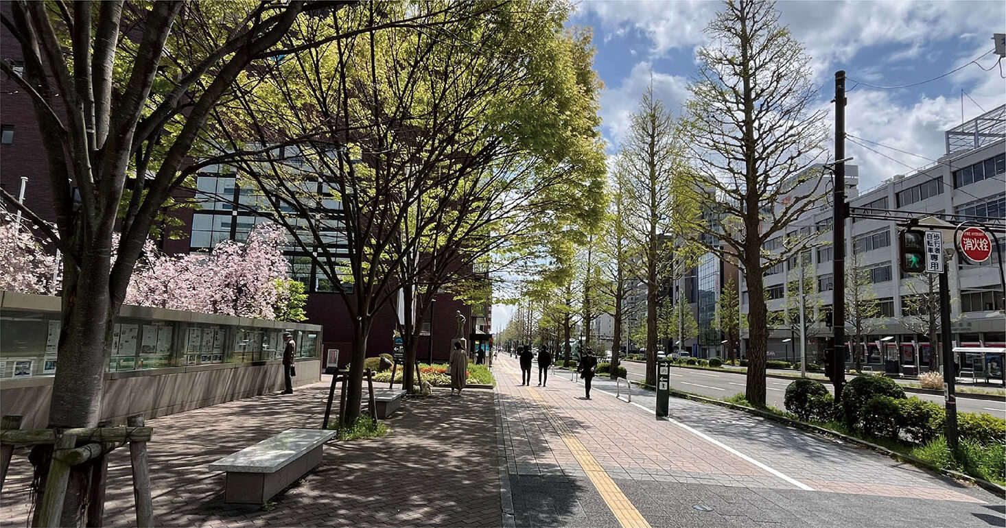 現地周辺の街並み