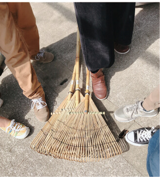 豊崎神社清掃活動の様子