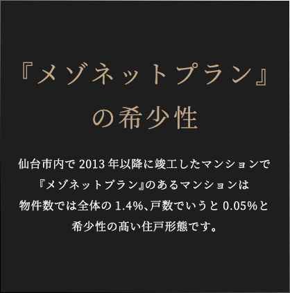 『メゾネットプラン』の希少性