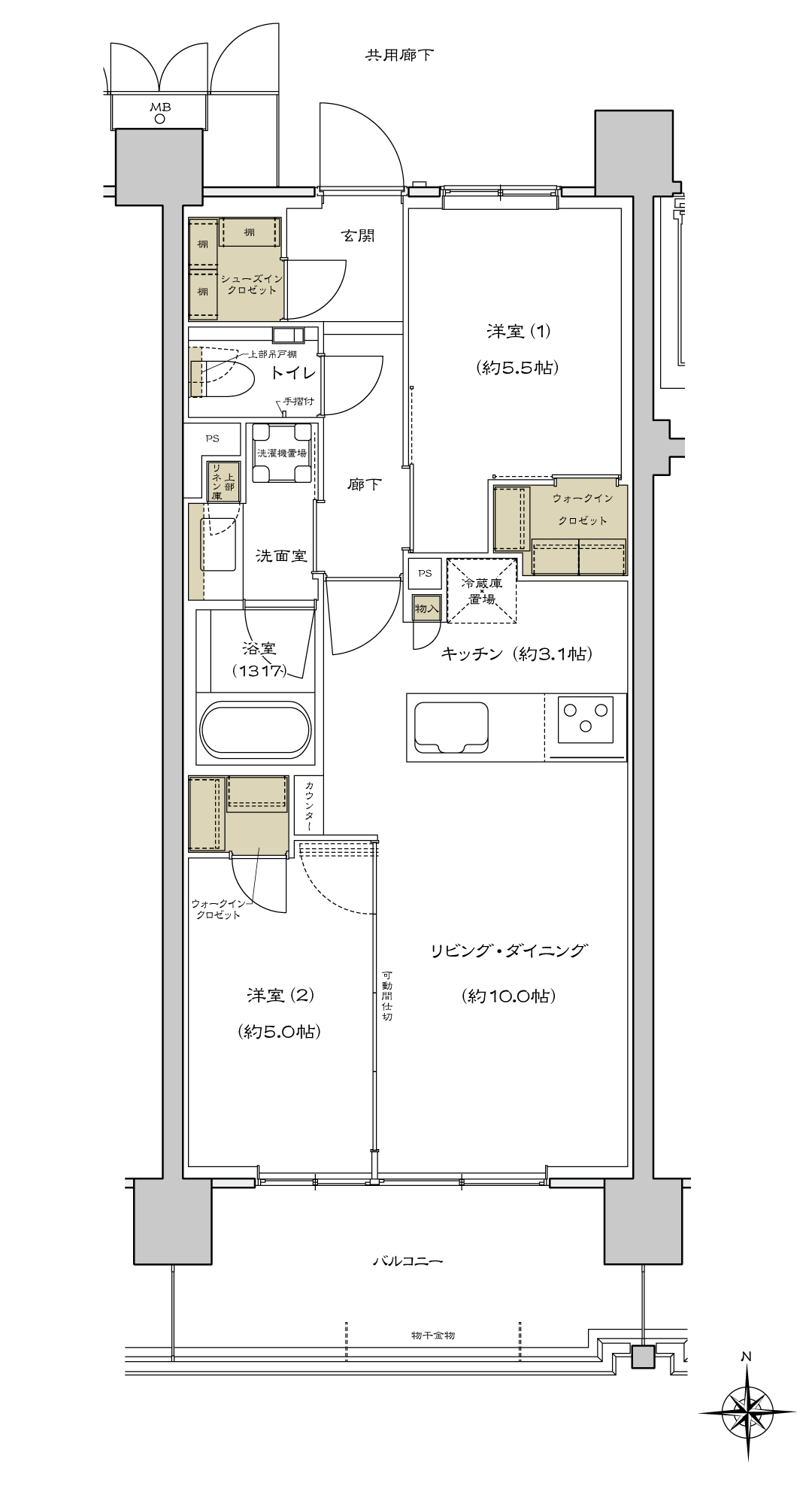 公式】F2タイプ｜間取り｜シエリア杉並高井戸｜関電不動産開発の