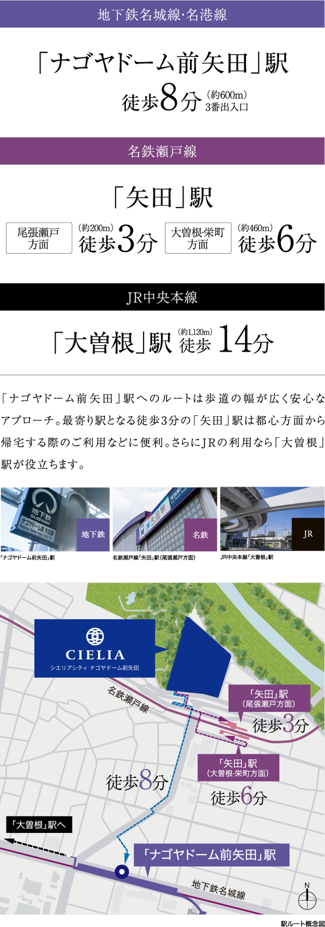 「ナゴヤドーム前矢田」駅（徒歩8分／約600m）