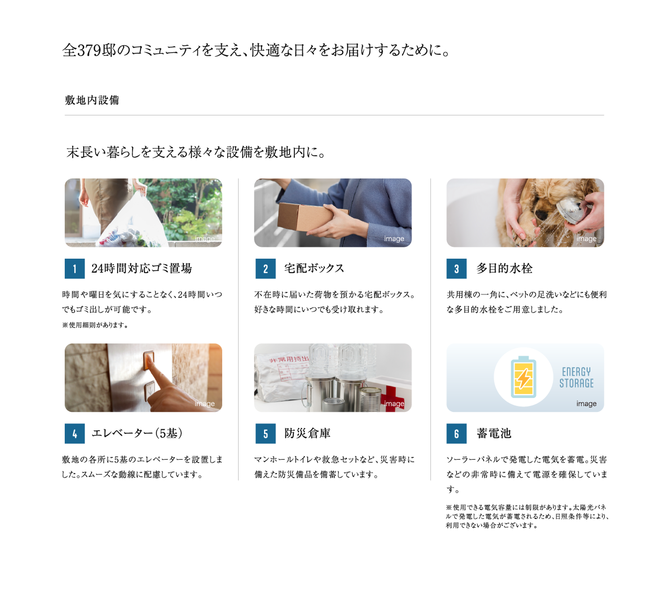 全379邸のコミュニティを支え、快適な日々をお届けするために。