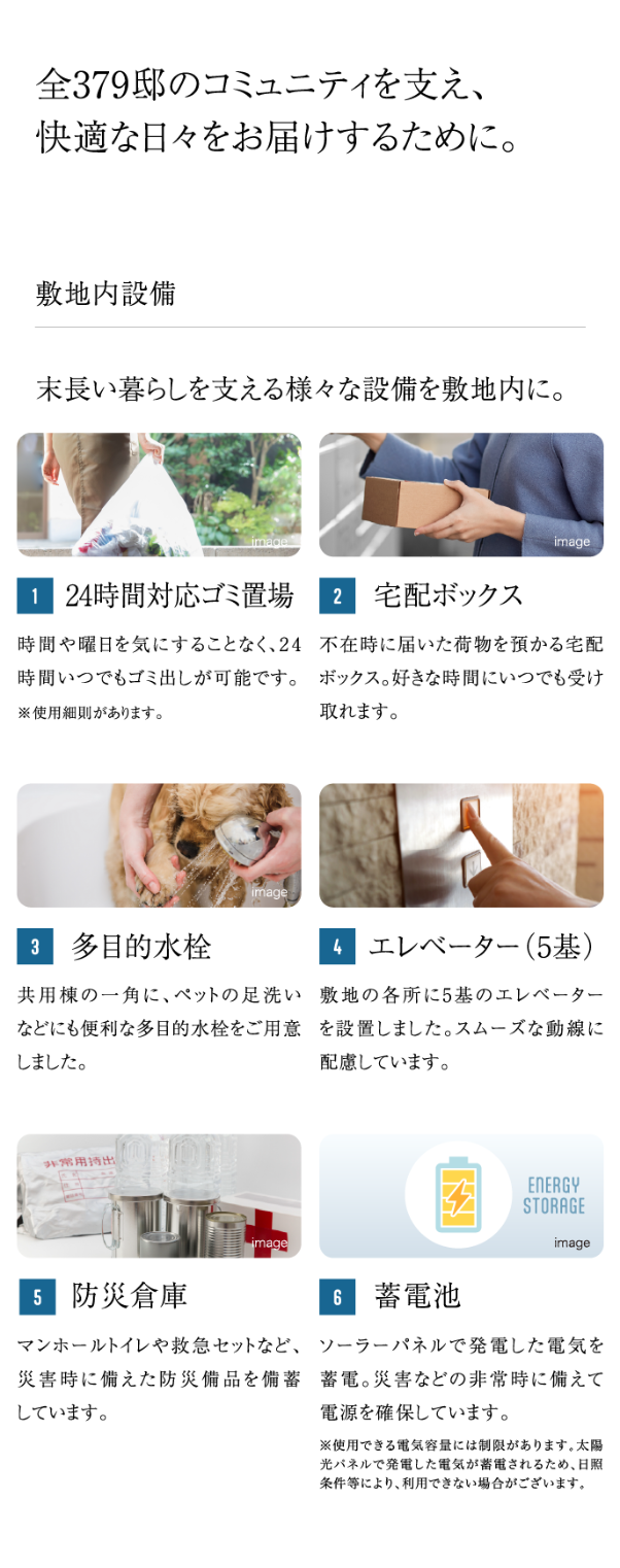 全379邸のコミュニティを支え、快適な日々をお届けするために。