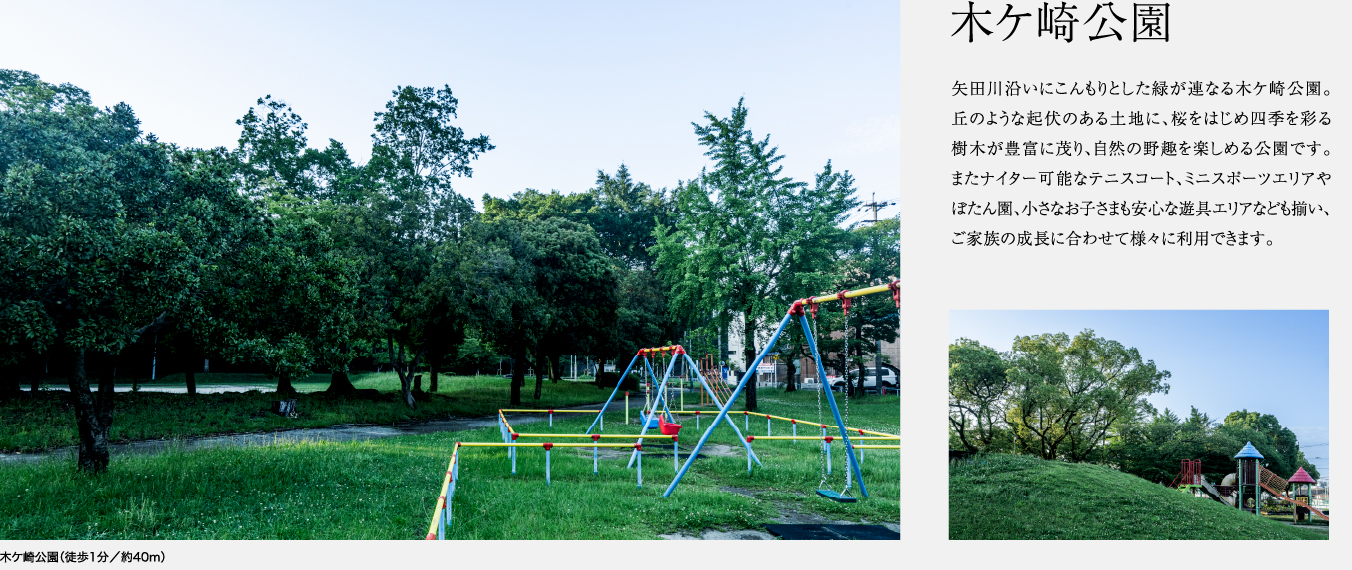 木ケ崎公園（徒歩1分／約40m）