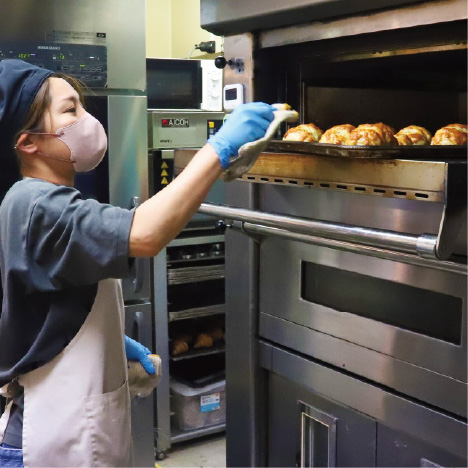 Boulangerie Le Créa 調理風景