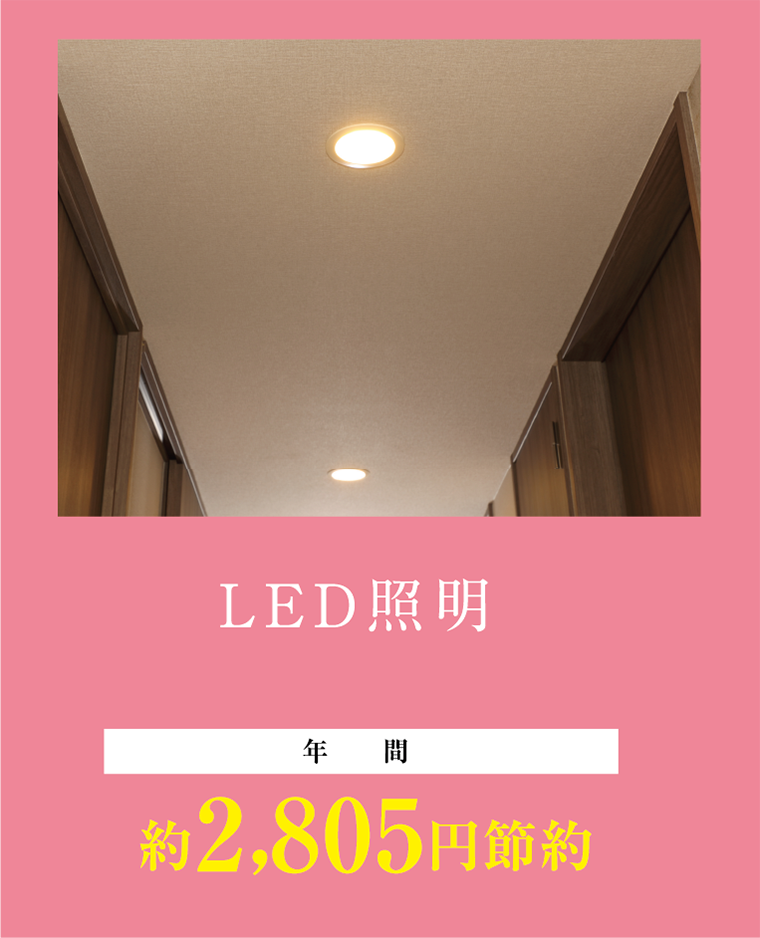 LED照明約2,805円節約